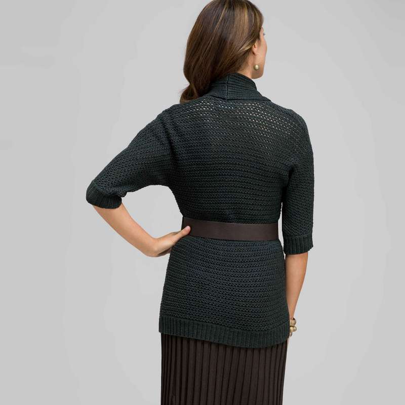 Novelty Stitch Belted Cardigan, Laurel, large image number 1